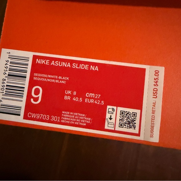 NEW Nike Asuna Black Slide Sandals In Box - 9M - Picture 8 of 9